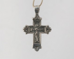 Zweiseitiger 925er Silber Kreuz