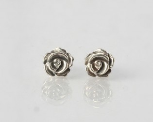 925 Silber Ohrstecker Rose - Damen Ohrringe Blumen