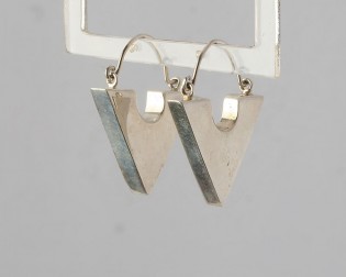 925er Silber Dreiecksförmige Ohrringe