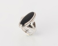 Sterling Silber Ring mit schwarzem Onyx